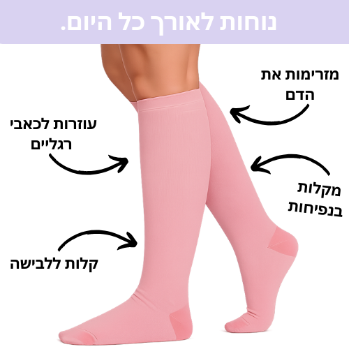 גרבי לחץ מתקדמות להקלה בכאבים